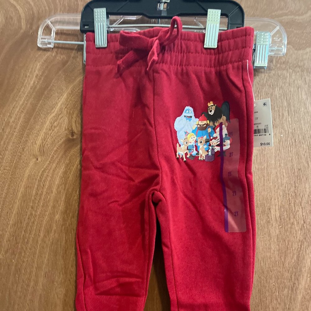 NWT boy's size 2T Red Rudolph Sweat Pants